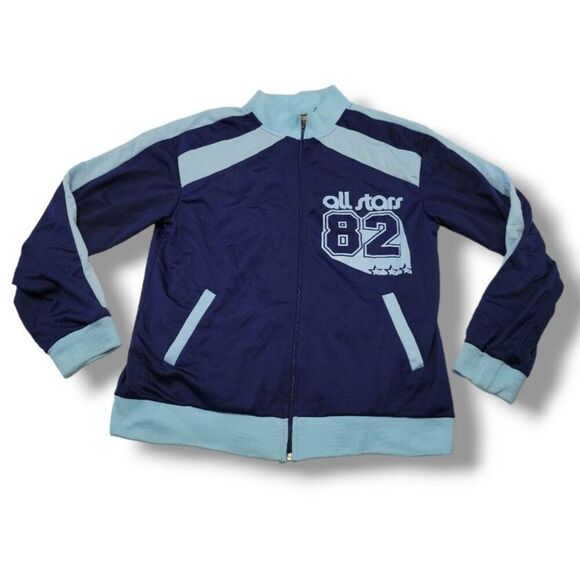 Other - Ugly Shirt Jacket Size Large Track Jacket Retro Look All Stars 82 Graphic Print